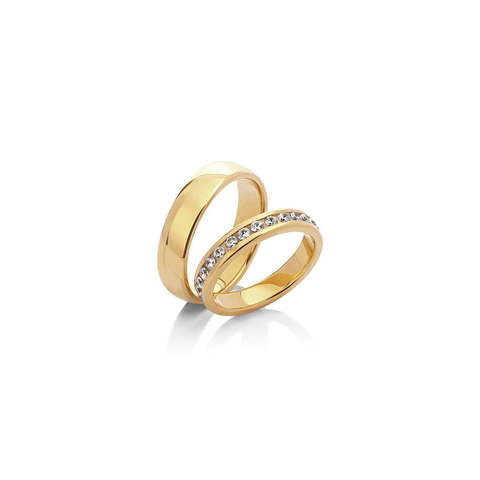 Обручальное кольцо 81-097 из Белое золото, Желтое золото, Платина от Ювелирный салон Vasilev and Kulagin 1