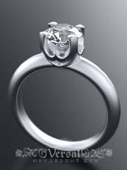 Помолвочное кольцо VGPKP0035 из Платина от Ювелирный Дом Версаль 2