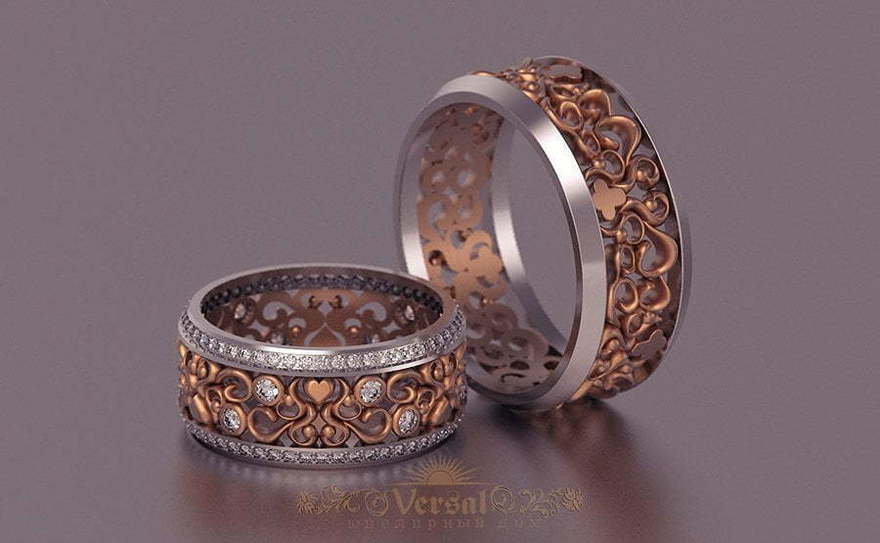 Обручальные кольца VGOK0080 из Комбинированные от Ювелирный Дом Версаль 2