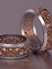 Обручальные кольца VGOK0080 из Комбинированные от Ювелирный Дом Версаль 2