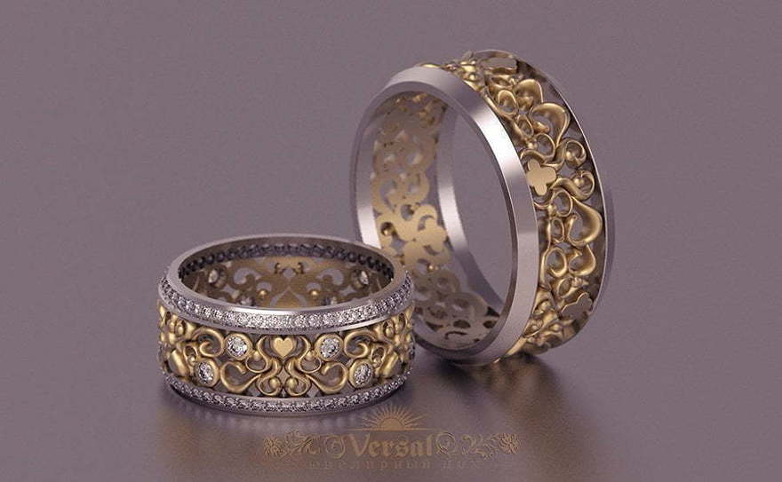Обручальные кольца VGOK0080 из Комбинированные от Ювелирный Дом Версаль 3