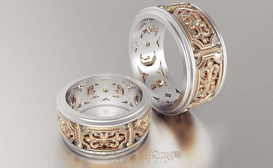Обручальные кольца VGOK0178 из Комбинированные от Ювелирный Дом Версаль 2