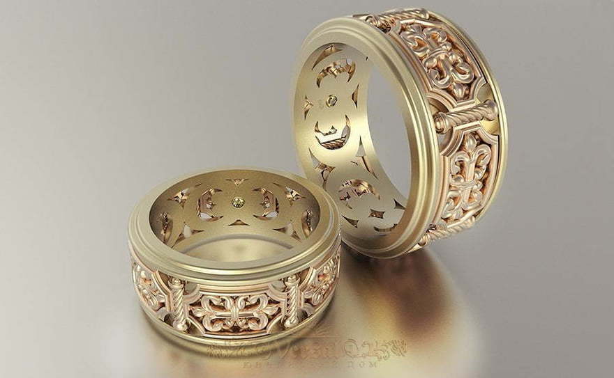 Обручальные кольца VGOK0178 из Комбинированные от Ювелирный Дом Версаль 3