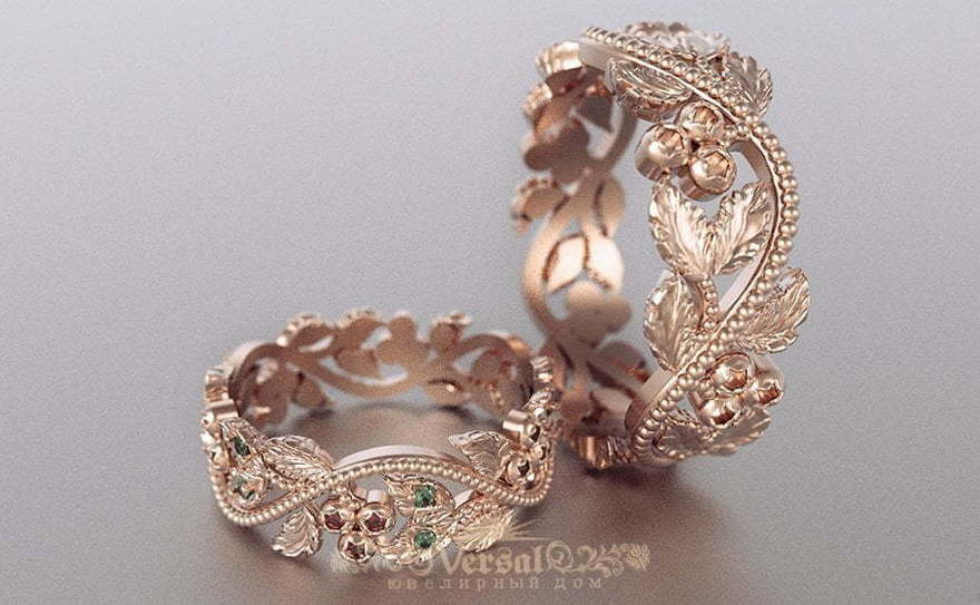 Обручальные кольца VGOK0181 из Розовое (красное) золото от Ювелирный Дом Версаль 1