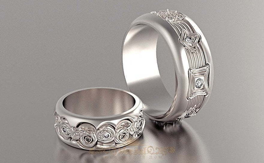 Обручальные кольца VGOK0098 из Белое золото, Платина от Ювелирный Дом Версаль 1