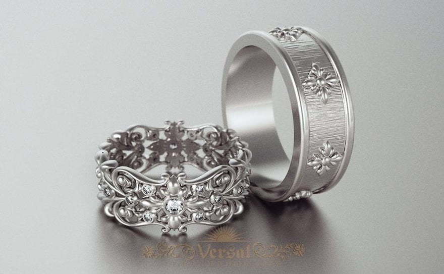 Обручальные кольца VGOK0110 из Белое золото, Платина от Ювелирный Дом Версаль 1
