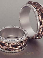 Обручальные кольца VGOK0154 из Комбинированные от Ювелирный Дом Версаль 2