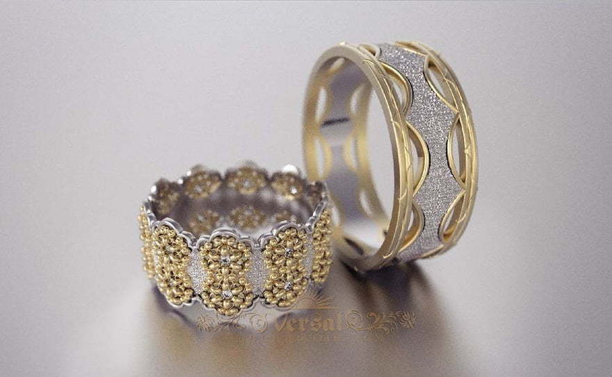 Обручальные кольца VGOK0161 из Комбинированные от Ювелирный Дом Версаль 1