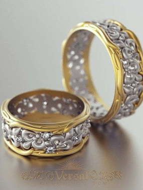Обручальные кольца VGOK0130 из Комбинированные от Ювелирный Дом Версаль 1