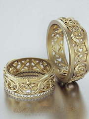 Обручальные кольца VGOK0156 из Желтое золото, Комбинированные от Ювелирный Дом Версаль 1