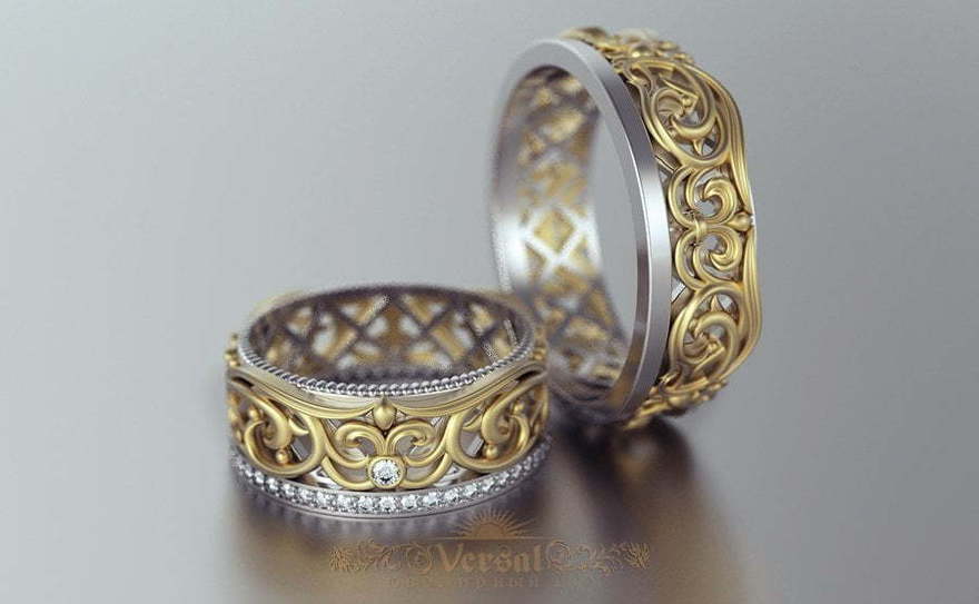 Обручальные кольца VGOK0156 из Желтое золото, Комбинированные от Ювелирный Дом Версаль 2