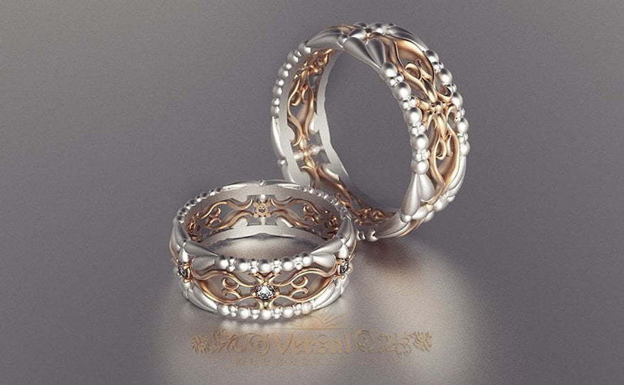 Обручальные кольца VGOK0176 из Комбинированные от Ювелирный Дом Версаль 2