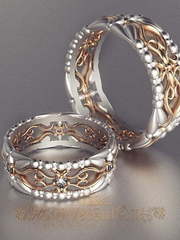 Обручальные кольца VGOK0176 из Комбинированные от Ювелирный Дом Версаль 2