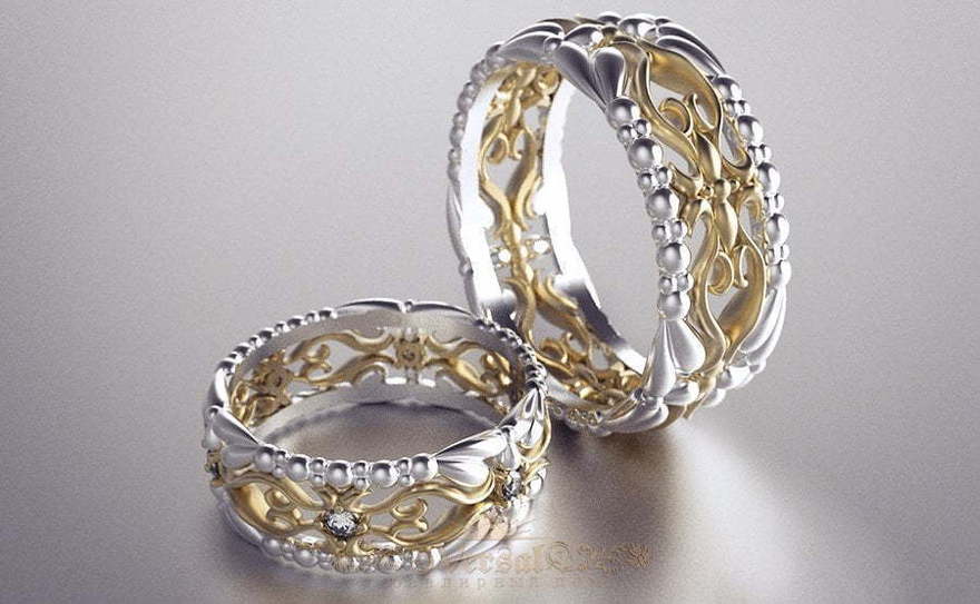 Обручальные кольца VGOK0176 из Комбинированные от Ювелирный Дом Версаль 3