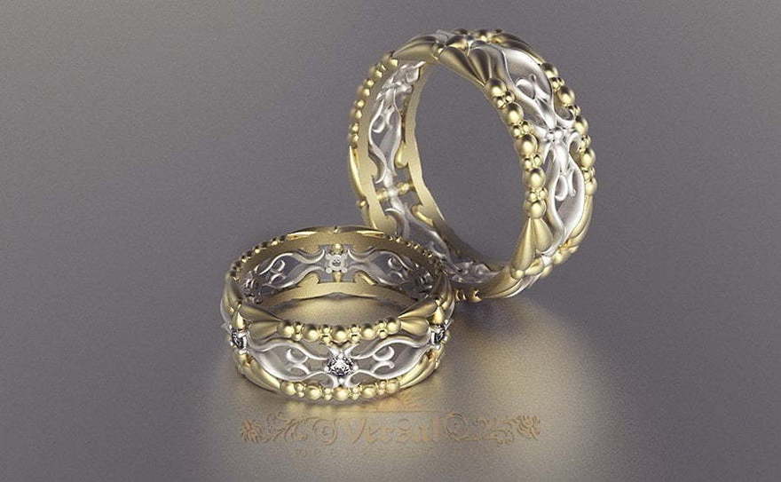 Обручальные кольца VGOK0176 из Комбинированные от Ювелирный Дом Версаль 4