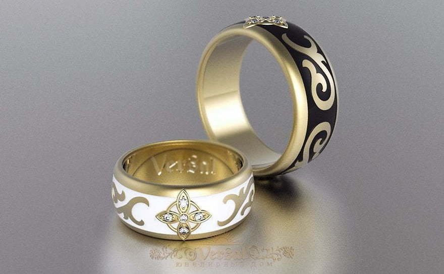 Обручальные кольца VGOK0082 из Желтое золото, Белое золото, Платина от Ювелирный Дом Версаль 2