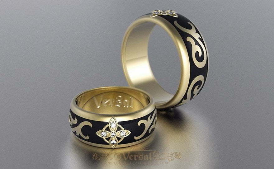 Обручальные кольца VGOK0082 из Желтое золото, Белое золото, Платина от Ювелирный Дом Версаль 3