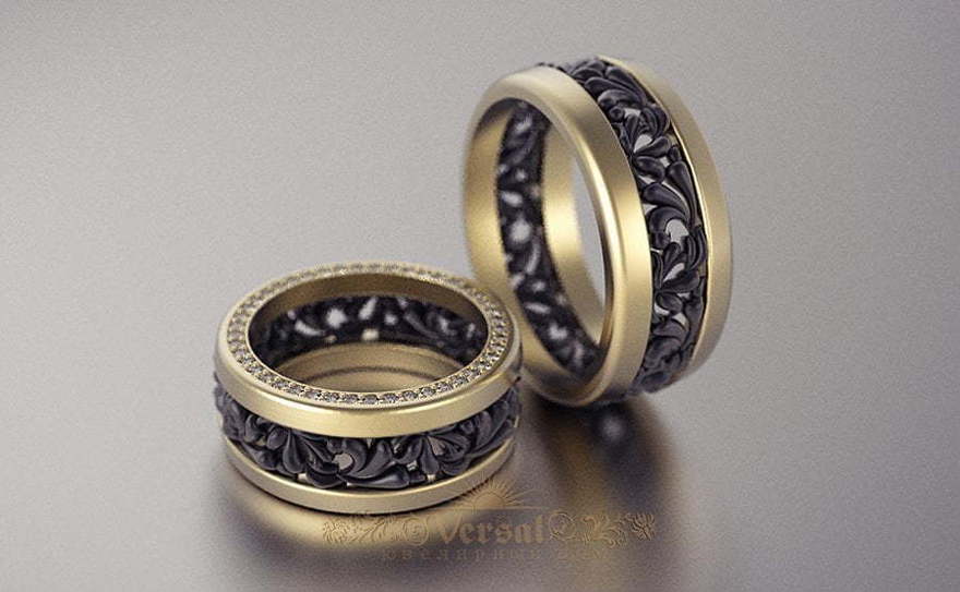 Обручальные кольца VGOK0114 из Комбинированные от Ювелирный Дом Версаль 1
