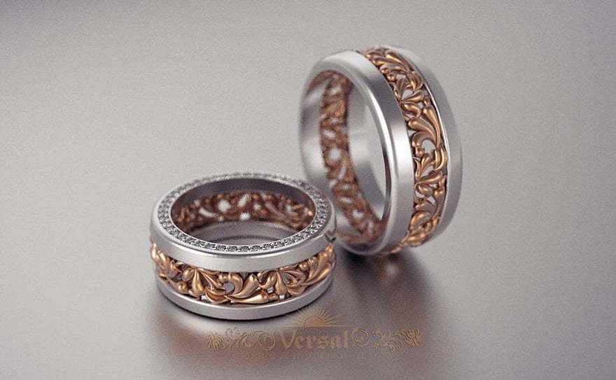 Обручальные кольца VGOK0114 из Комбинированные от Ювелирный Дом Версаль 2