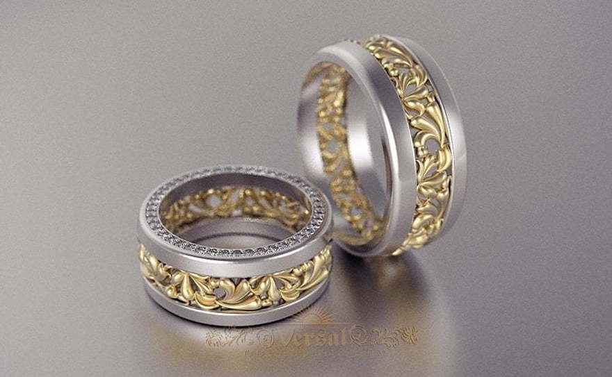 Обручальные кольца VGOK0114 из Комбинированные от Ювелирный Дом Версаль 4