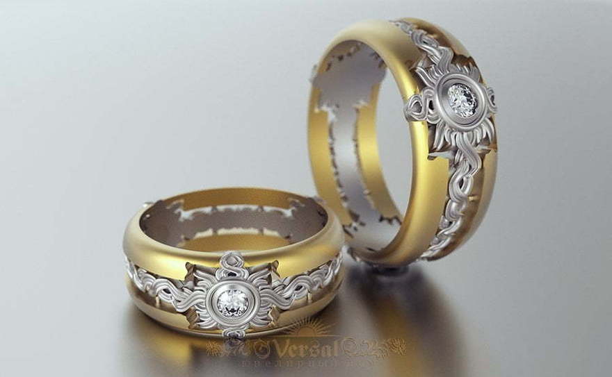 Обручальные кольца VGOK0085 из Комбинированные от Ювелирный Дом Версаль 2