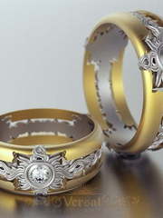 Обручальные кольца VGOK0085 из Комбинированные от Ювелирный Дом Версаль 2