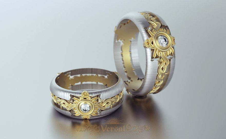Обручальные кольца VGOK0085 из Комбинированные от Ювелирный Дом Версаль 4