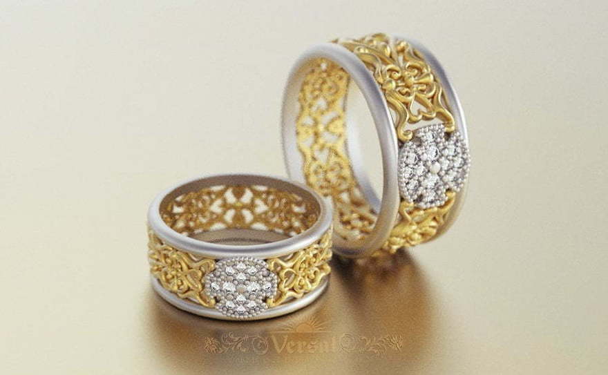 Обручальные кольца VGOK0120 из Комбинированные от Ювелирный Дом Версаль 3