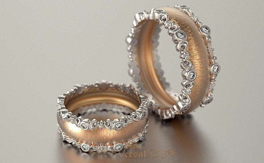 Обручальные кольца VGOK0088 из Комбинированные от Ювелирный Дом Версаль 4