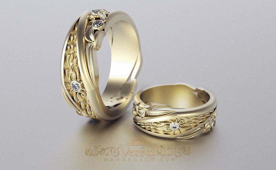 Обручальные кольца VGOK0102 из Желтое золото, Комбинированные от Ювелирный Дом Версаль 1