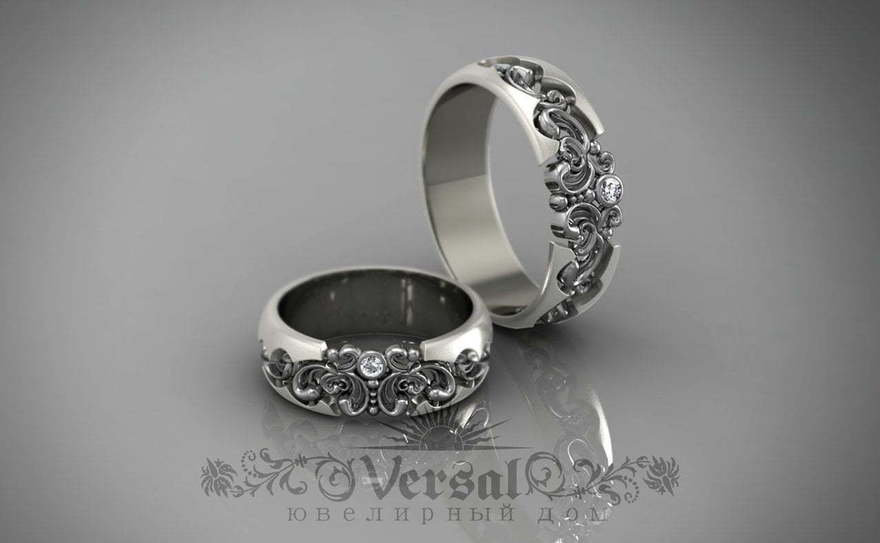 Обручальные кольца VGOK0075 из Белое золото, Платина от Ювелирный Дом Версаль 1