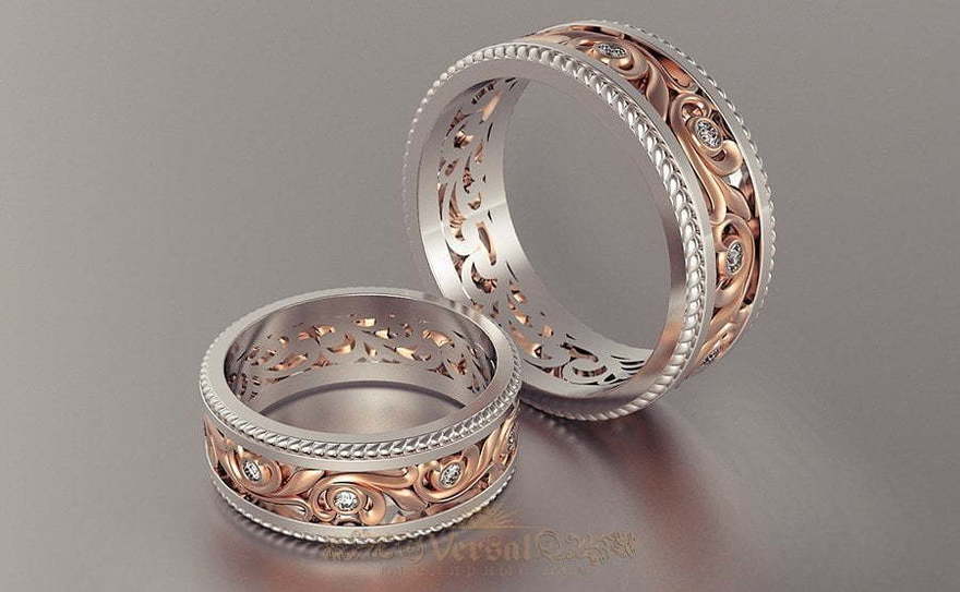 Обручальные кольца VGOK0124 из Комбинированные от Ювелирный Дом Версаль 1