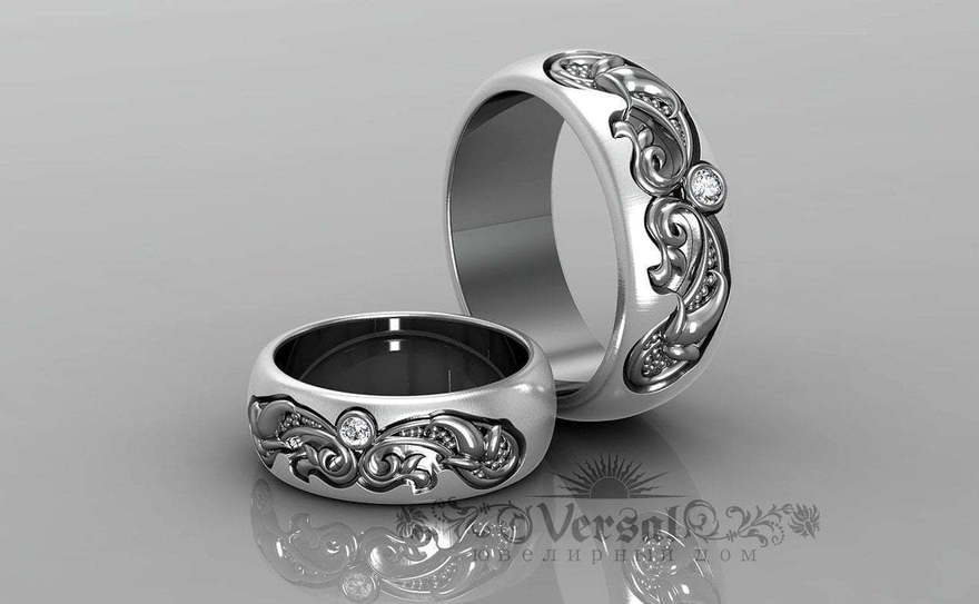 Обручальные кольца VGOK0142 из Белое золото, Платина от Ювелирный Дом Версаль 1