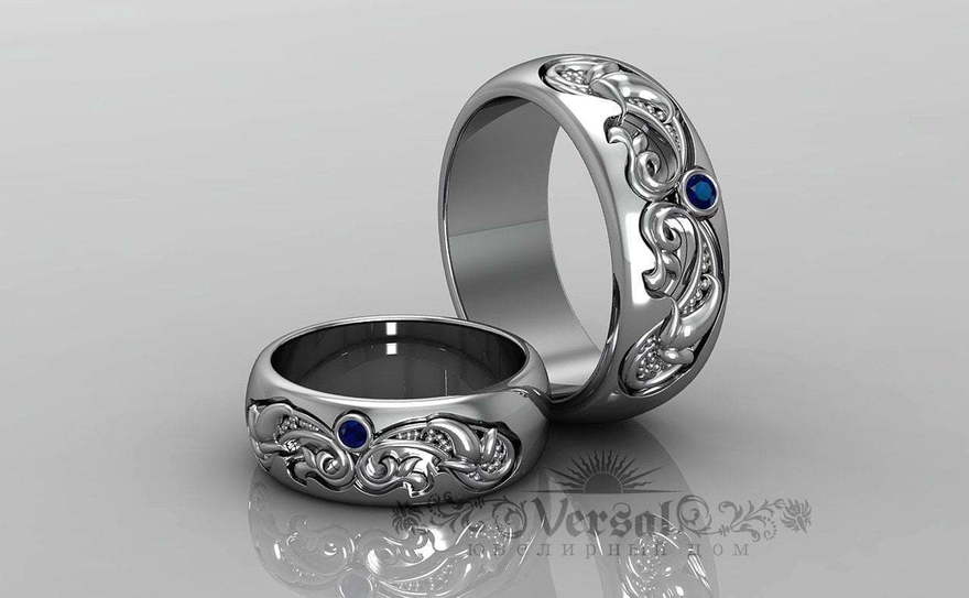 Обручальные кольца VGOK0142 из Белое золото, Платина от Ювелирный Дом Версаль 2