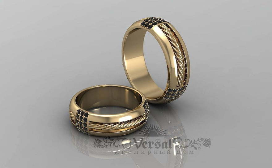Обручальные кольца VGOK0071 из Желтое золото, Комбинированные от Ювелирный Дом Версаль 1