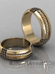 Обручальные кольца VGOK0071 из Желтое золото, Комбинированные от Ювелирный Дом Версаль 1