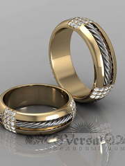 Обручальные кольца VGOK0071 из Желтое золото, Комбинированные от Ювелирный Дом Версаль 2