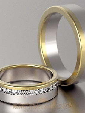 Обручальные кольца VGOK0107 из Комбинированные от Ювелирный Дом Версаль 1