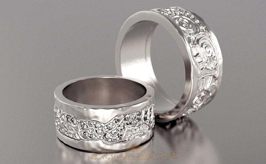 Обручальные кольца VGOK0123 из Белое золото от Ювелирный Дом Версаль 1