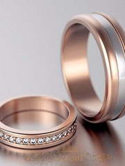 Обручальные кольца VGOK0014 из Желтое золото, Розовое (красное) золото от Ювелирный Дом Версаль 2