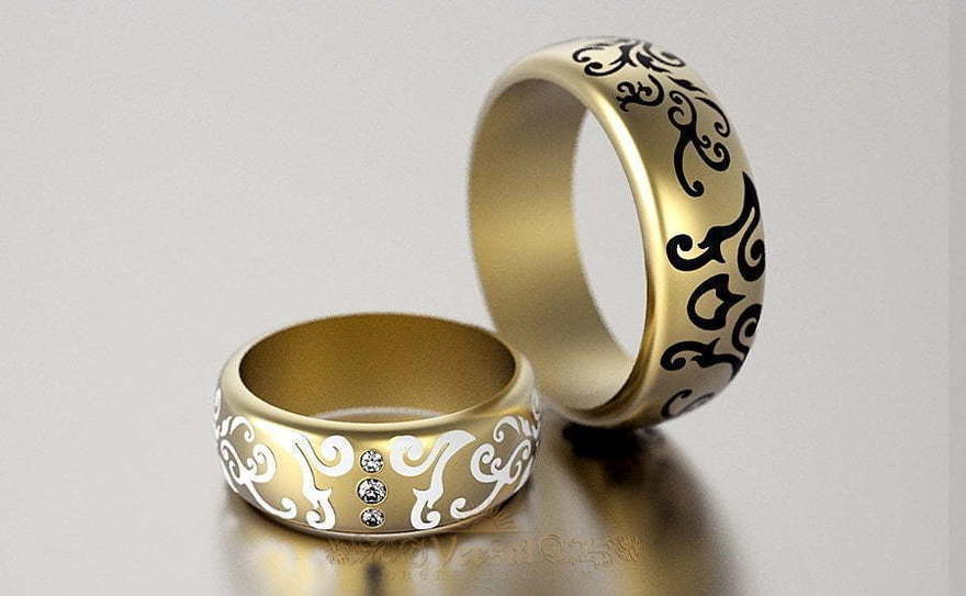 Обручальные кольца VGOK0104 из Белое золото, Желтое золото, Платина от Ювелирный Дом Версаль 1