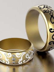 Обручальные кольца VGOK0104 из Белое золото, Желтое золото, Платина от Ювелирный Дом Версаль 1