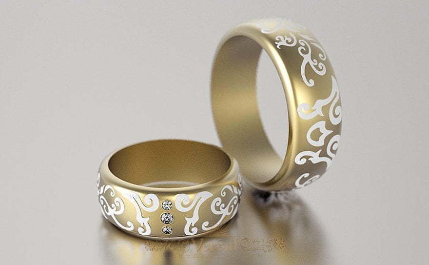 Обручальные кольца VGOK0104 из Желтое золото, Белое золото, Платина от Ювелирный Дом Версаль 3
