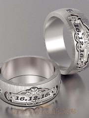 Обручальные кольца VGOK0089 из Белое золото, Платина, Комбинированные от Ювелирный Дом Версаль 1