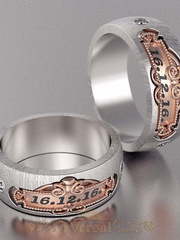 Обручальные кольца VGOK0089 из Белое золото, Платина, Комбинированные от Ювелирный Дом Версаль 2