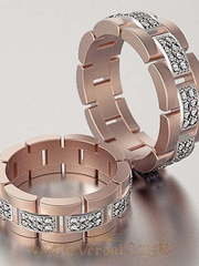 Обручальные кольца VGOK0028 из Розовое (красное) золото от Ювелирный Дом Версаль 2