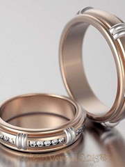 Обручальные кольца VGOK0064 из Розовое (красное) золото от Ювелирный Дом Версаль 2