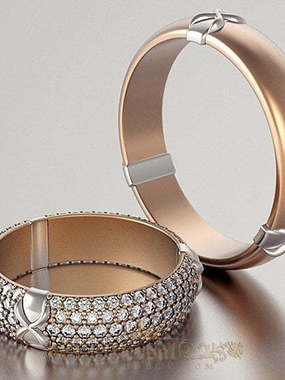 Обручальные кольца VGOK0140 из Розовое (красное) золото от Ювелирный Дом Версаль 1
