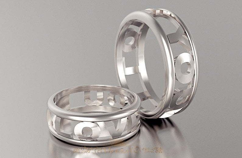Обручальные кольца VGOK0017 из Белое золото, Платина от Ювелирный Дом Версаль 1