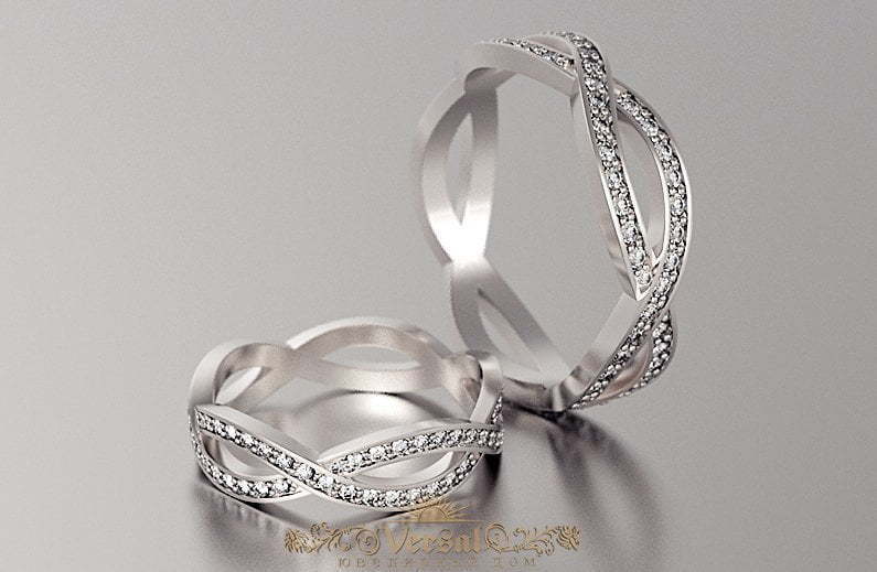 Обручальные кольца VGOK0032 из Белое золото, Платина от Ювелирный Дом Версаль 1